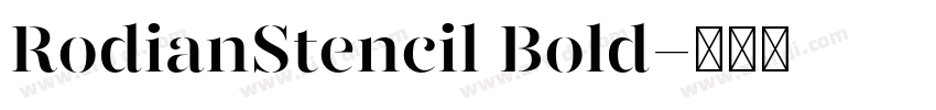 RodianStencil Bold字体转换